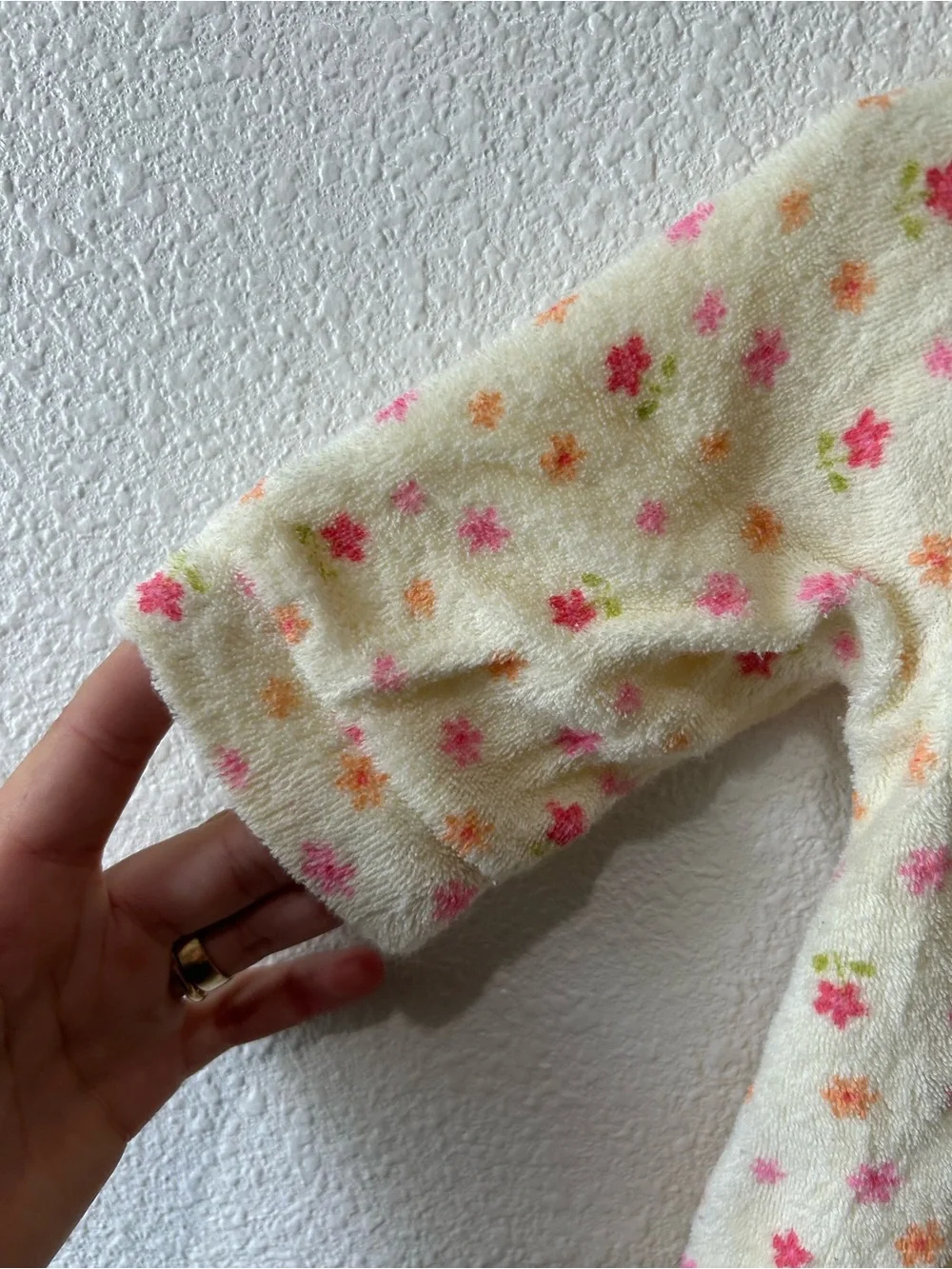 Vintage Carters Floral Footed One-Piece